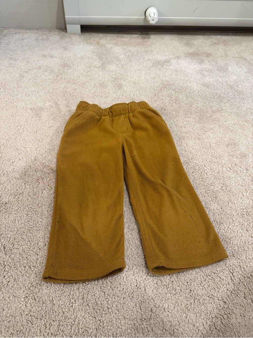 Carhartt Toddler Fleece Joggers in Mustard Brown Size 24 Months